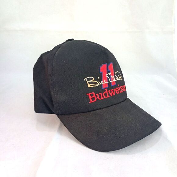 Budweiser Racing Bill Elliott #11 Snapback Cap – Black Hat 6 Panel - Picture 2 of 5